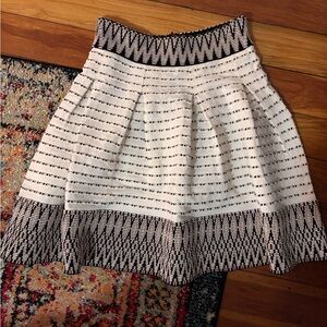 Maje Black and Cream Skirt